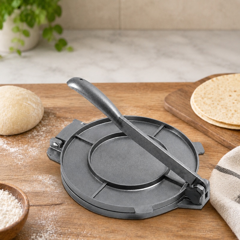 Tortilla Press Cast - مكبس تورتيلا من الألومنيوم المتين لصنع