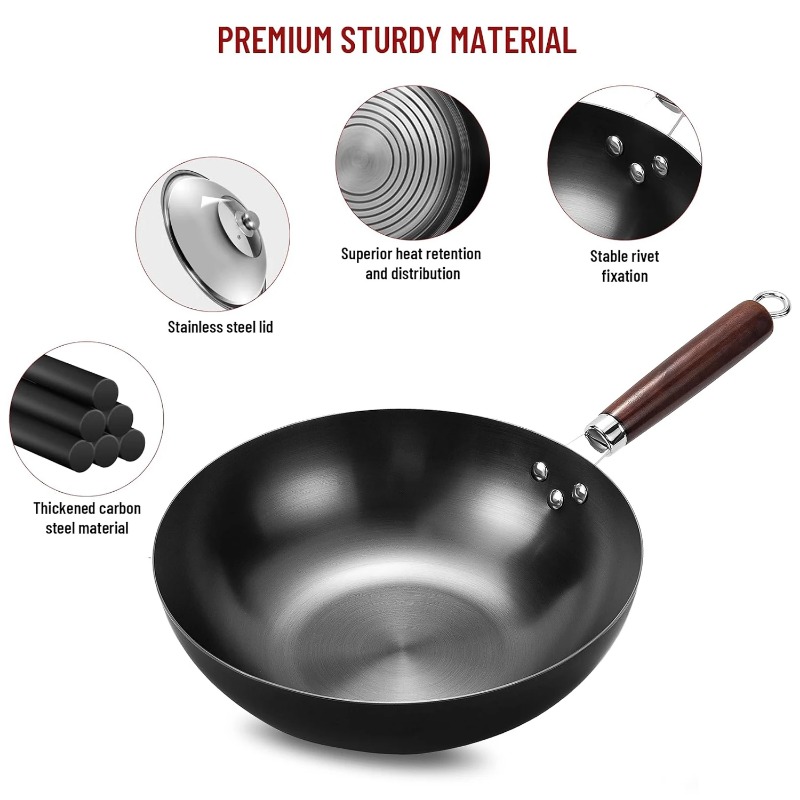 مقلاة ووك مسطحة القاع 32 سم، م - مراجعة Wok Electric Flat وسعره
