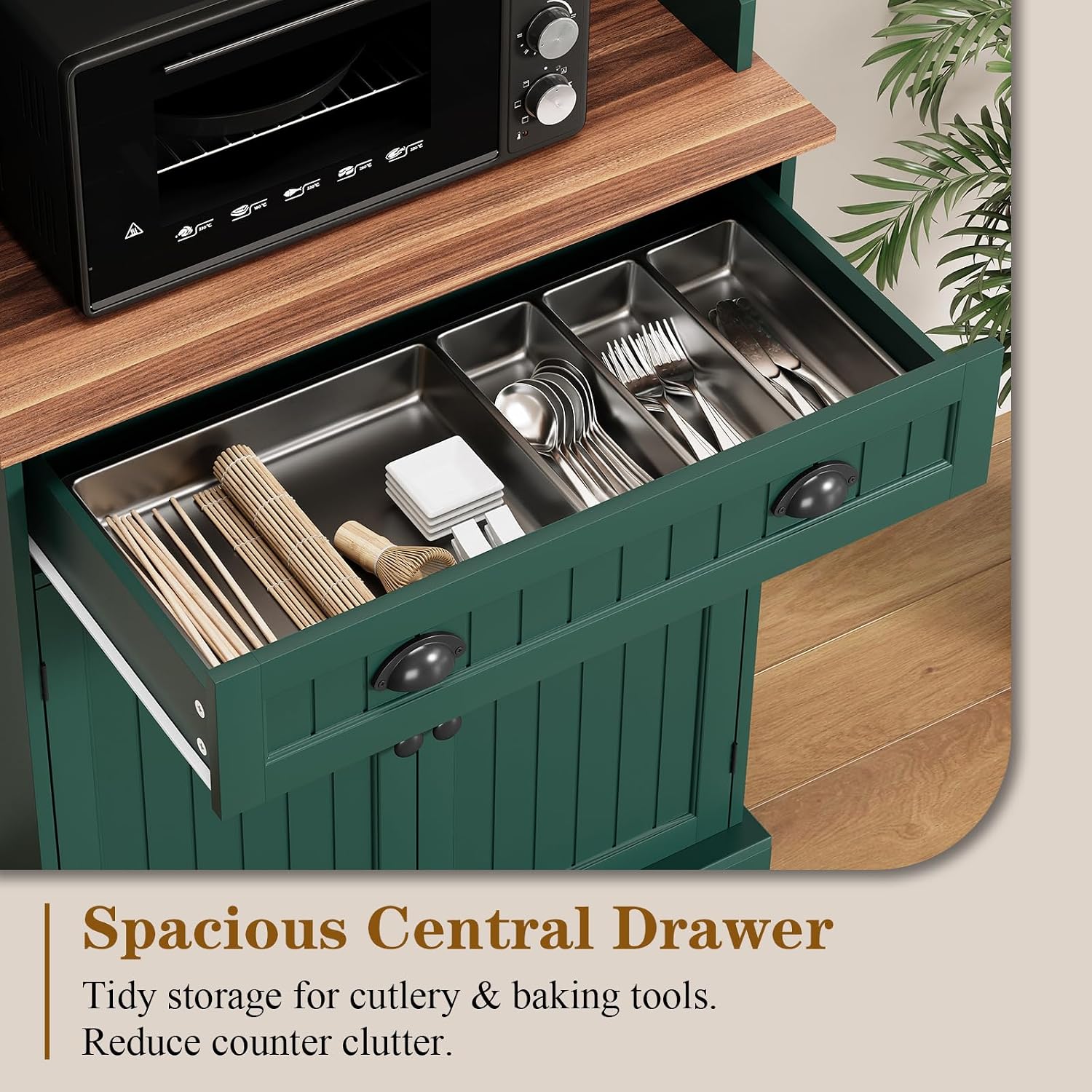 خزانة تخزين للميكروويف بتصميم  - مراجعة Kitchen Appliances Green وسعره