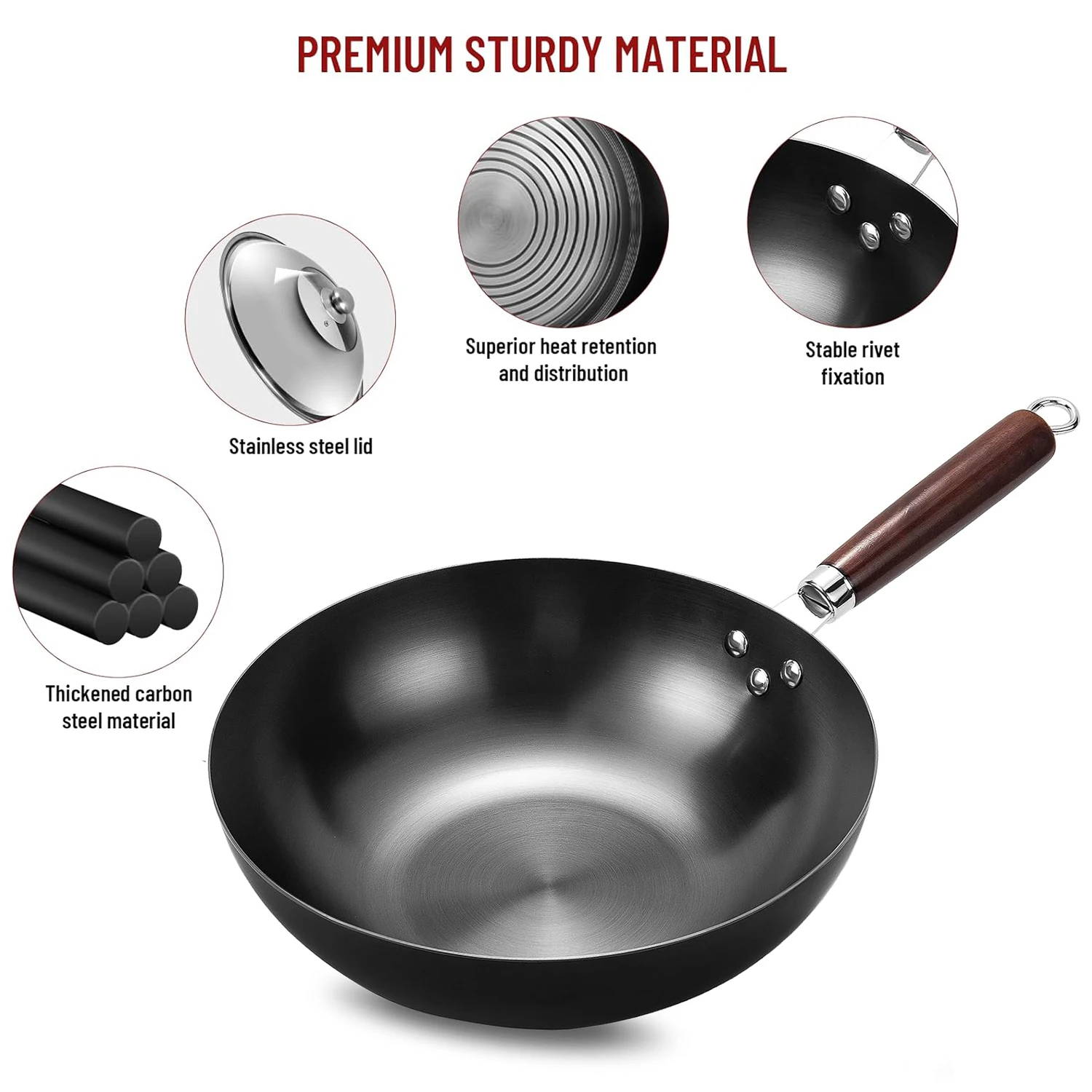 مقلاة ووك مسطحة القاع 32 سم، م - مراجعة Wok Electric Flat وسعره