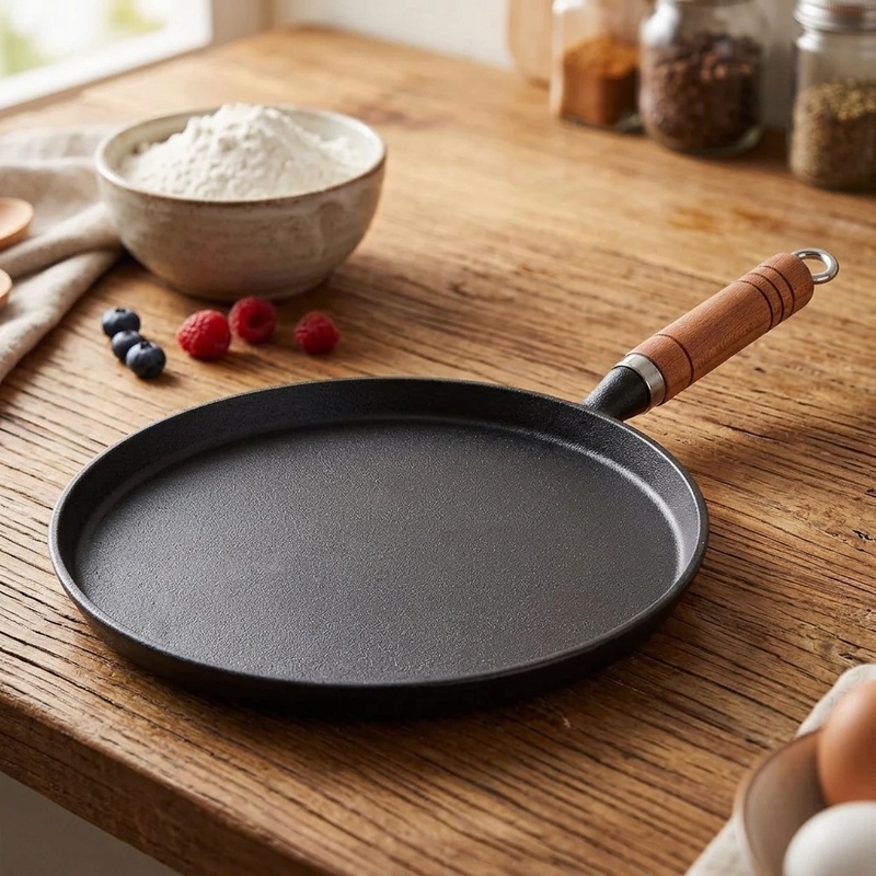 مقلاة من الحديد الزهر مقاس 20/ - مراجعة Crepe Maker Non Stick وسعره