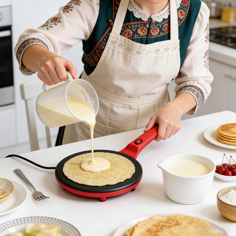 جهاز صنع الكريب الكهربائي أحاد - مراجعة Crepe Maker Non Stick وسعره