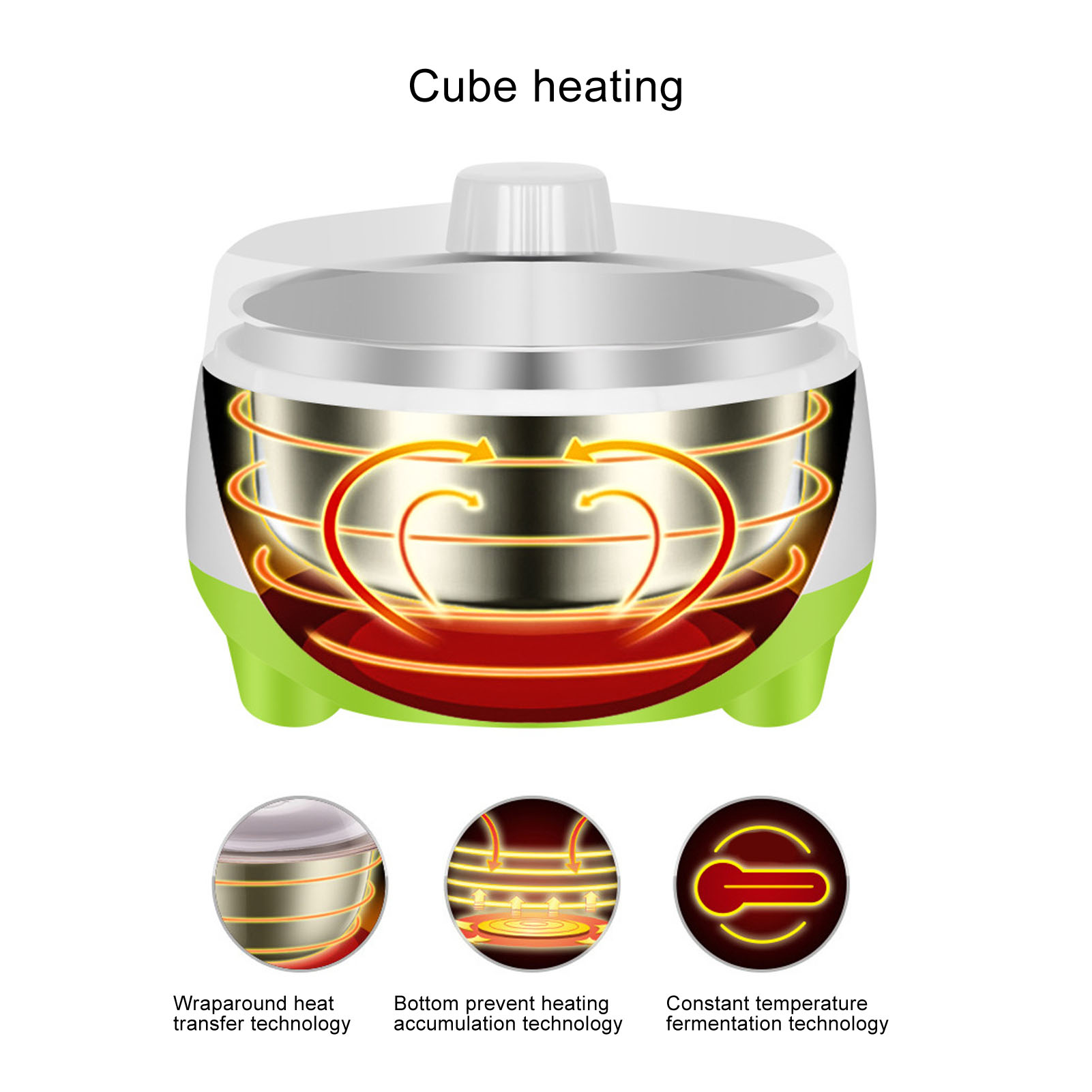 ماكينة صنع الزبادي المدمجة الم - مراجعة Kitchen Appliances Green وسعره