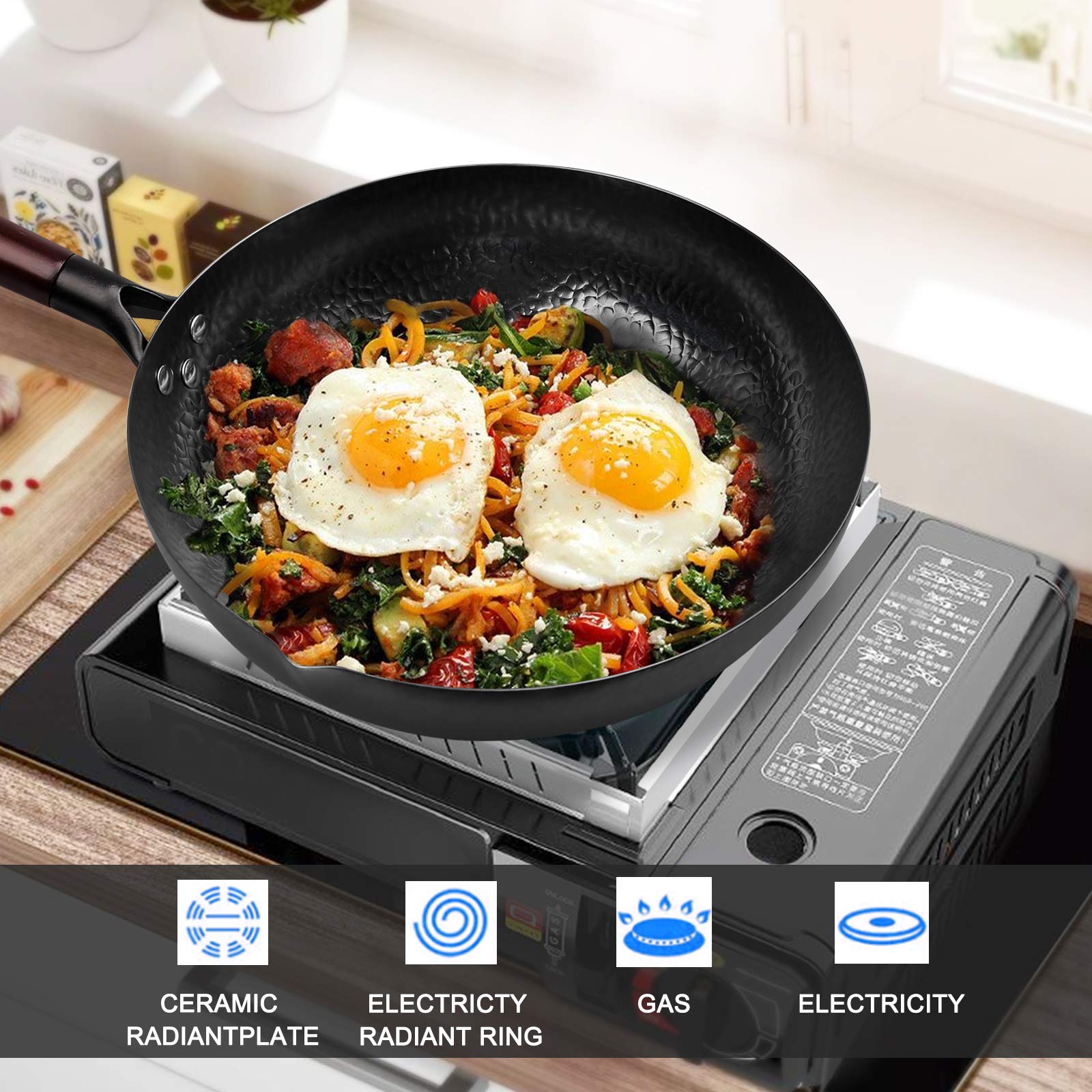 الكربون الصلب ووك ، Woks و يقل - مراجعة Wok Electric Flat وسعره