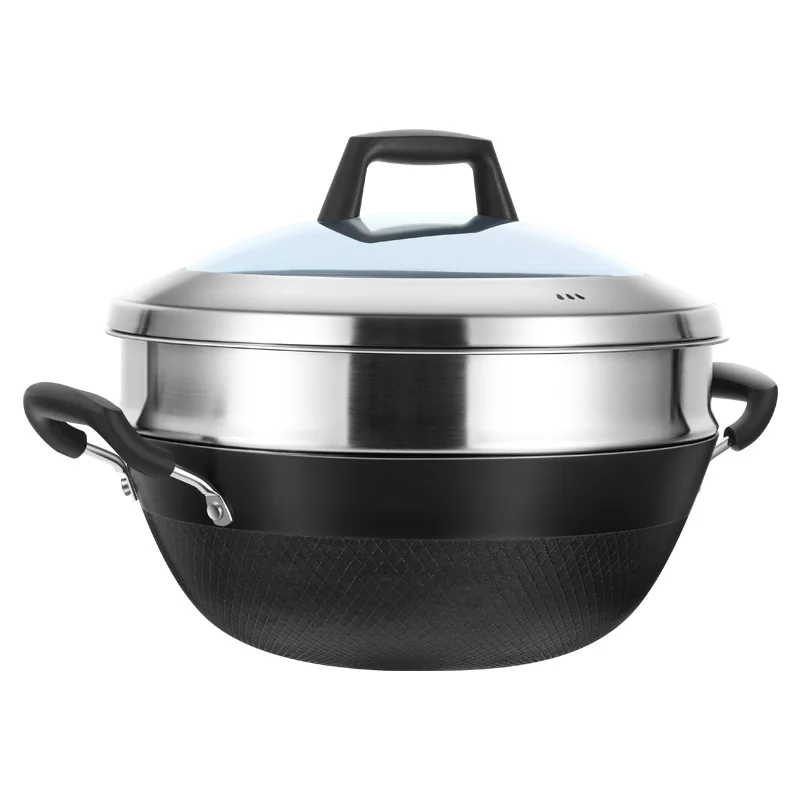 مقلاة مسطحة القاع من الفولاذ ا - مراجعة Wok Electric Flat وسعره